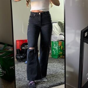 Garage Black High-Rise Distressed Women's Jeans